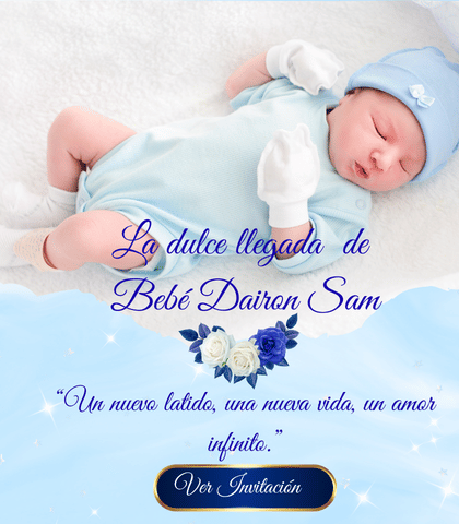 Invitaciones Digitales para revelación de Sexo